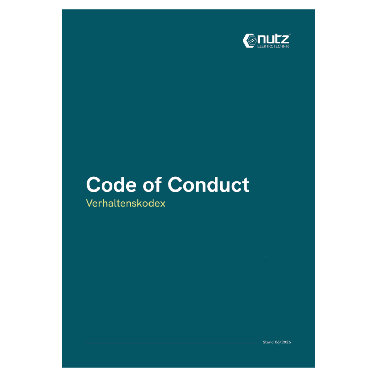 Code of Conduct – Verhaltenskodex – Nutz Elektrotechnik GmbH & Co. KG